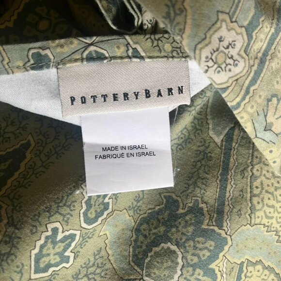 Pottery Barn Madeleine Paisley Full/Queen 100% Cotton Duvet Cover Blue & Green - Picture 3 of 4